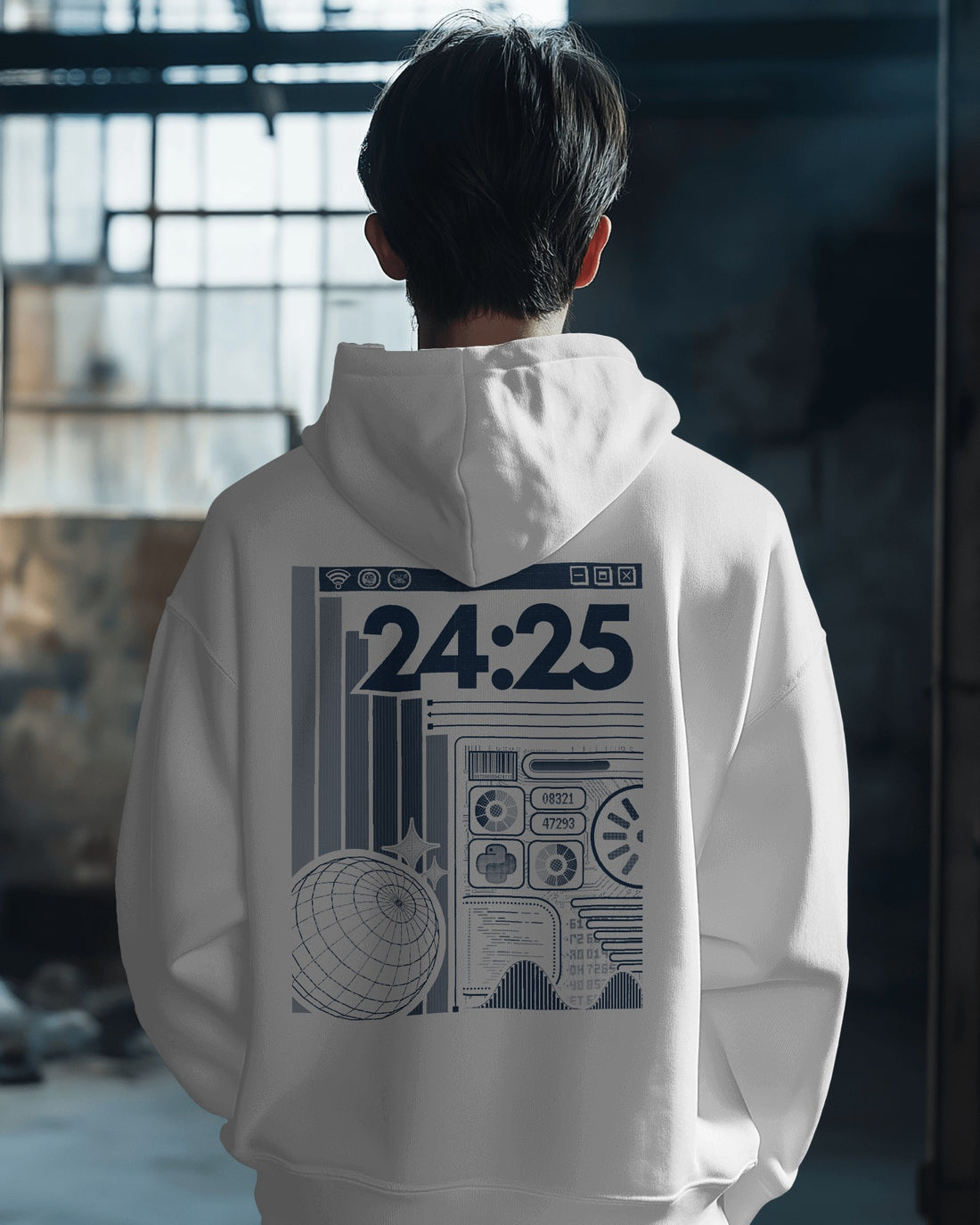 Sudadera ITC 2425 White and Blue